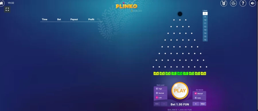 Plinko hra